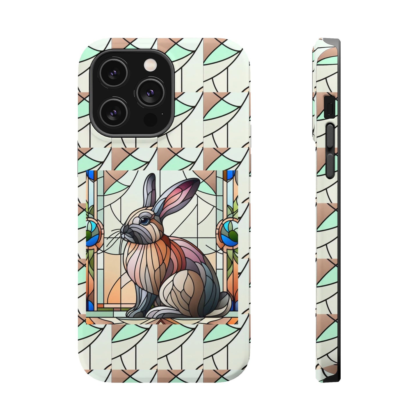 Flemish Giant Rabbit Animal Stained Glass Design Magnetic Tough Cases