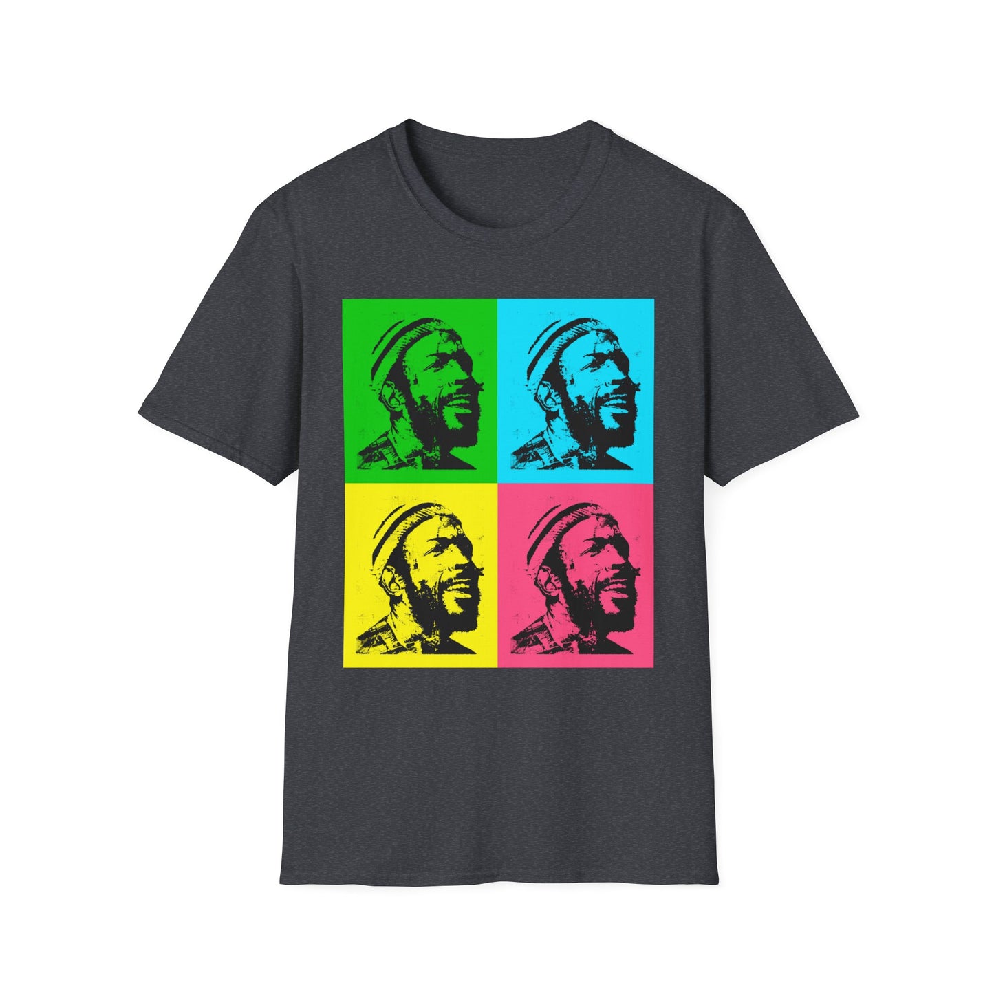 Marvin Gaye Abstract Paintings Andy Warhol Style Pop Art Unisex Soft style T-Shirt