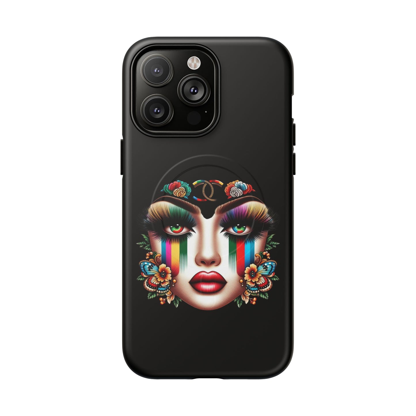 Gucci Inspired Artistic Tough Magnetic Phone Case - Vibrant Lady Design