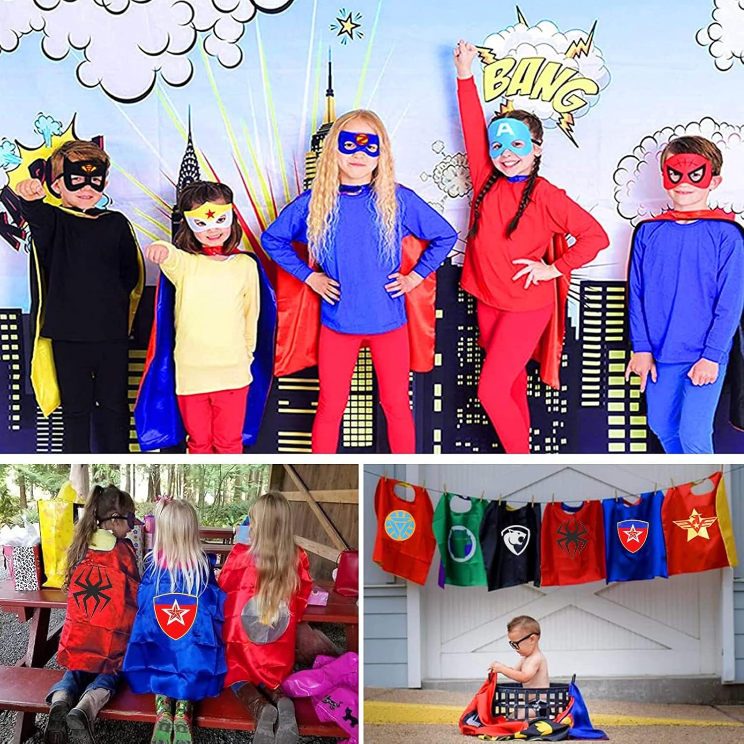 Kids Halloween Costumes and Boys and Girls Cosplay Capes - Toys Capes 4-10 Year for Boys Birthday Party Gifts