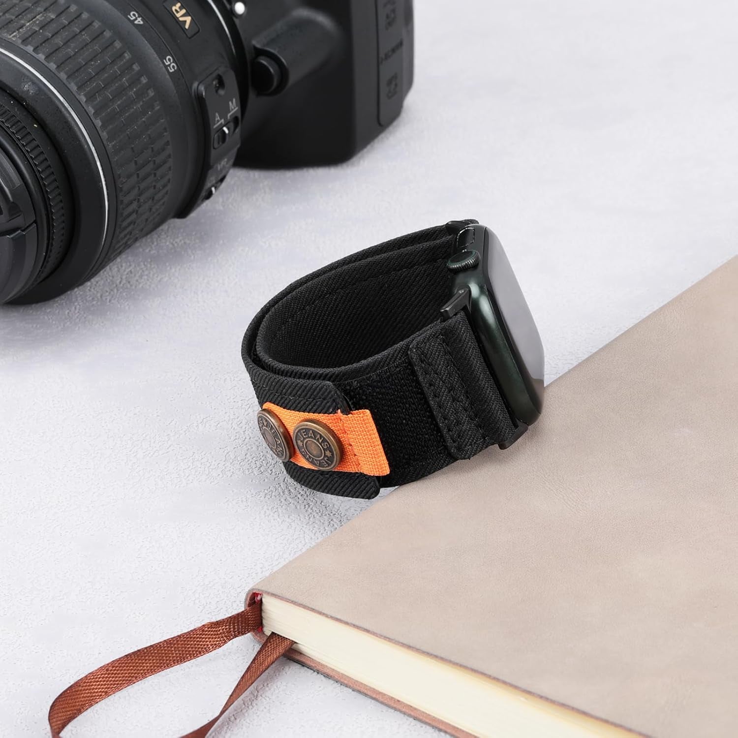 Canvas Fabric Sport Band Rivet Compatible with Apple Watch Ultra 38/40/41/42/44/45/49Mm Men Strap for Iwatch 8 SE 7 6 5 4 3 2