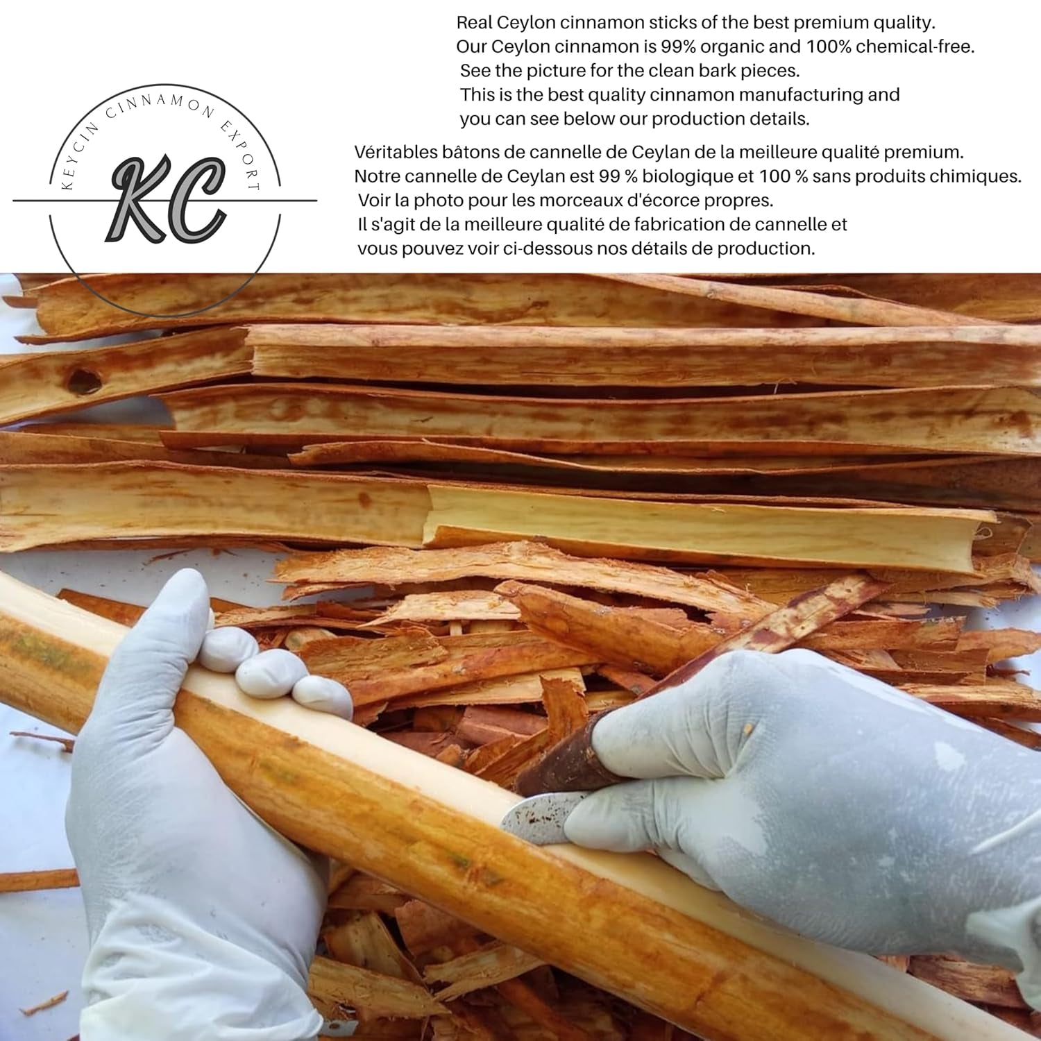 1 Lb of Organic Ceylon Cinnamon Sticks, 7 Inches Long, Chemical-Free, and 100% Natural. These Are Premium Quality True Cinnamon (Cinnamomum Verum) from Sri Lanka. TLBH