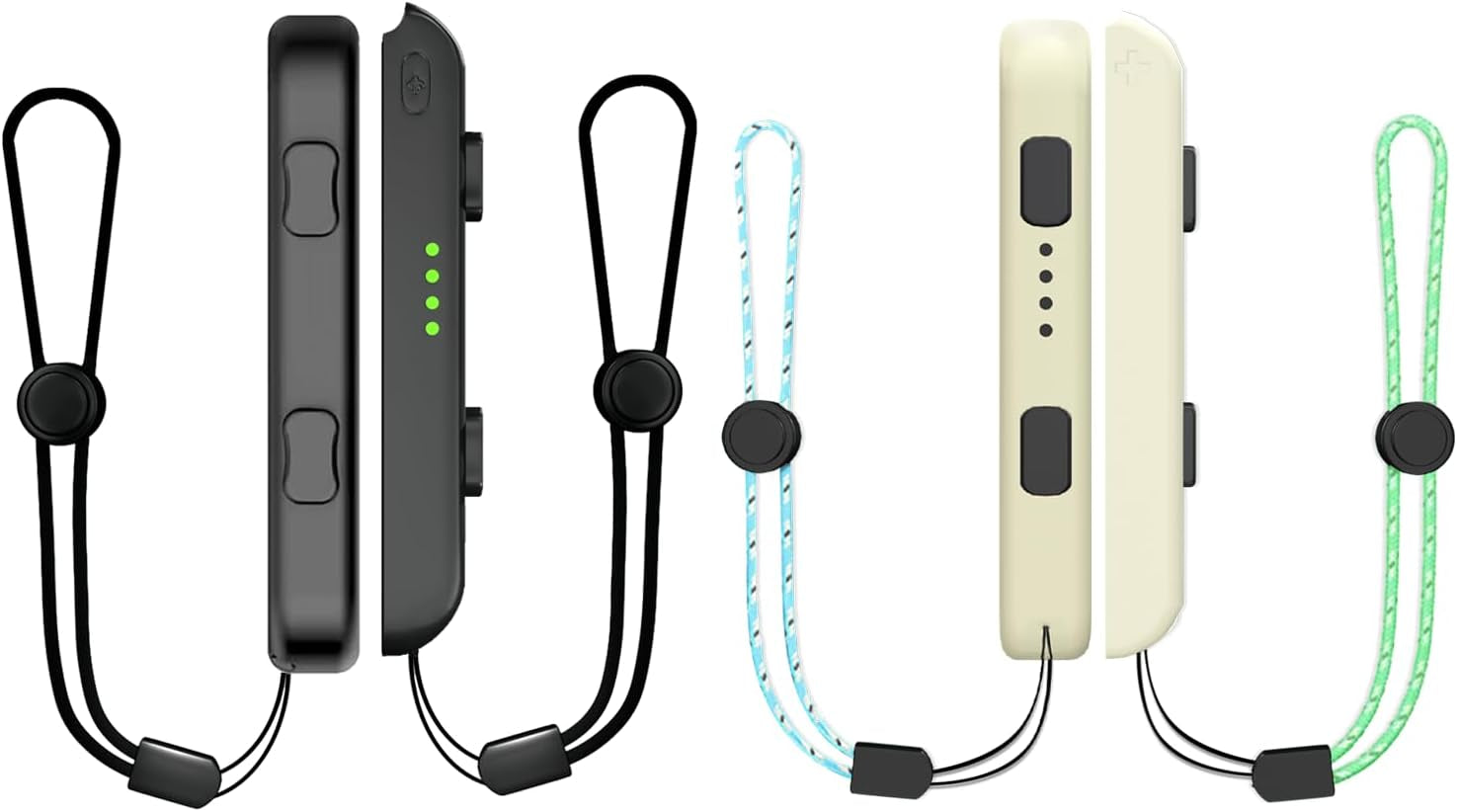 2 Pack Wrist Strap for Switch Joycon - Replacement Accessories for Joy Con Straps (Black)