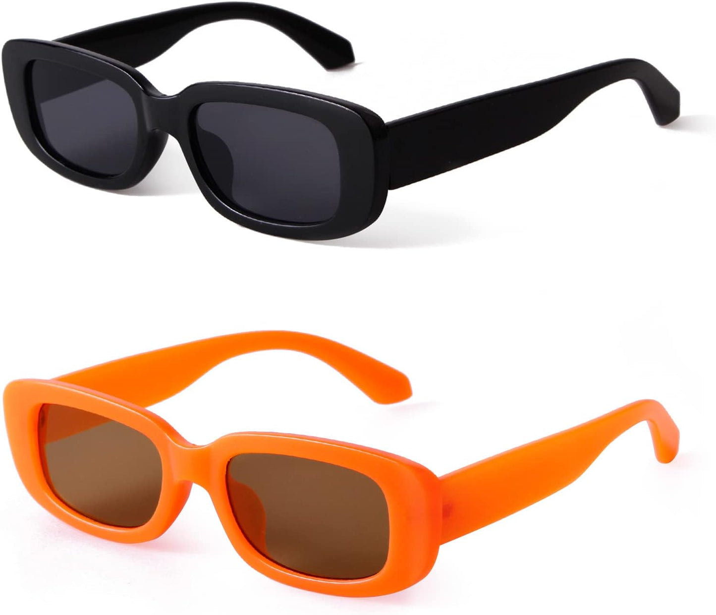 Rectangle Sunglasses for Women Men Retro 90S Sunglasses Womens Trendy Rectangular Sun Glasses Y2K Unisex Stylish 2025