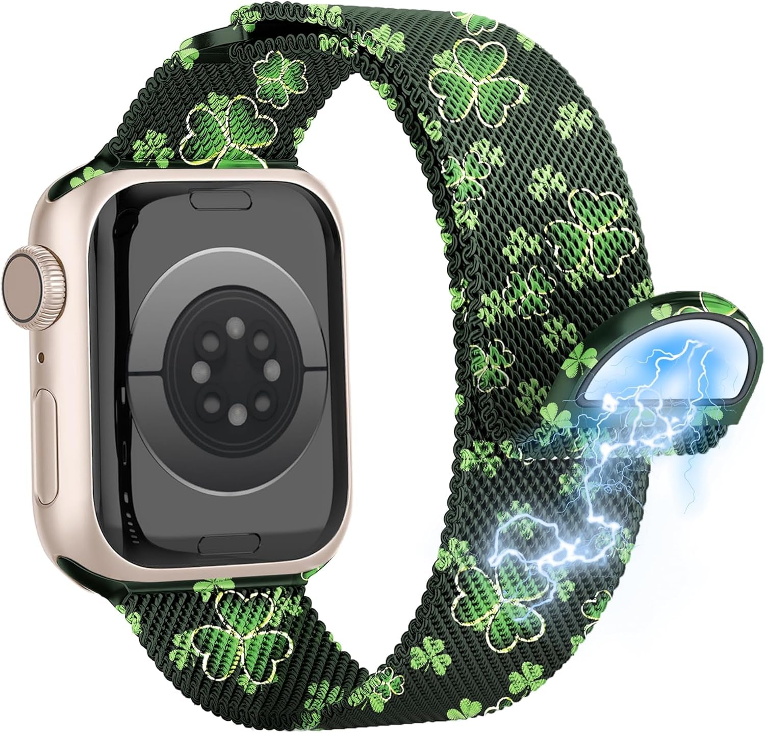 Easter Milanese Magnetic Band for Apple Watch Bands for Women 46Mm 45Mm 44Mm 49Mm 42Mm, Rabbits Eggs Cute Stainless Steel Iwatch Bands for Iphone Watch Series 10 9 8 7 6 5 4 3 SE Ultra-Purple