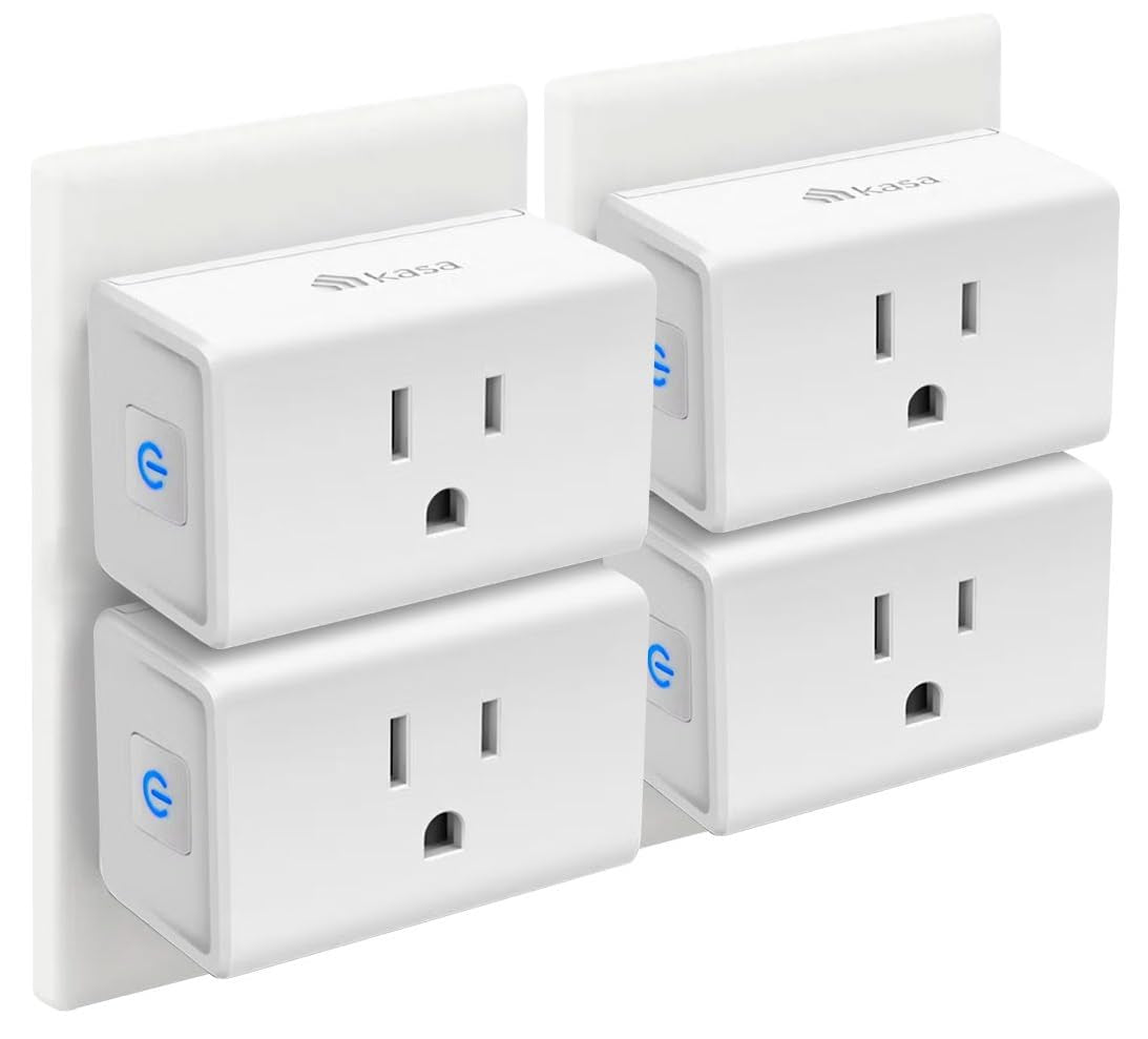 Plug Mini 15A, Smart Home Wi-Fi Outlet Works with Alexa, Google Home & IFTTT, No Hub Required, UL Certified, 2.4G Wifi Only, 4-Pack(Ep10P4) , White