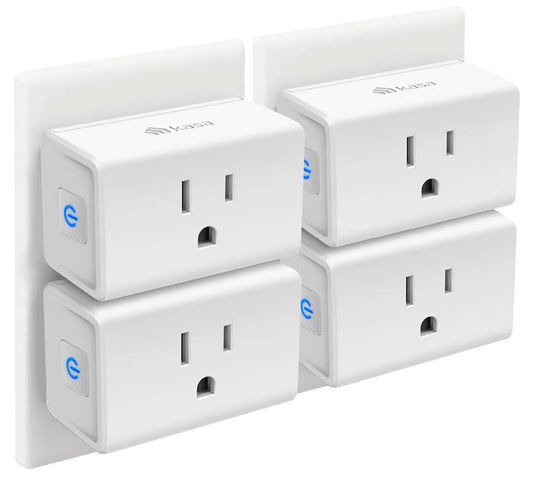 Plug Mini 15A, Smart Home Wi-Fi Outlet Works with Alexa, Google Home & IFTTT, No Hub Required, UL Certified, 2.4G Wifi Only, 4-Pack(Ep10P4) , White