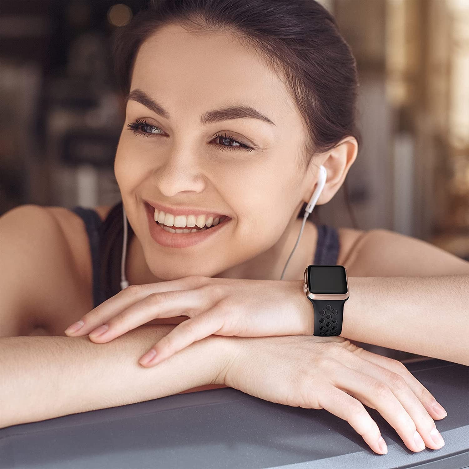 Sport Band Compatible with Apple Watch Band Ultra 49Mm 45Mm 44Mm 42Mm 41Mm 40Mm 38Mm for Men Women,Soft Silicone Breathable Strap Sport Band for Iwatch Ultra 2 SE Series 9 8 7 6 5 4 3 2 1