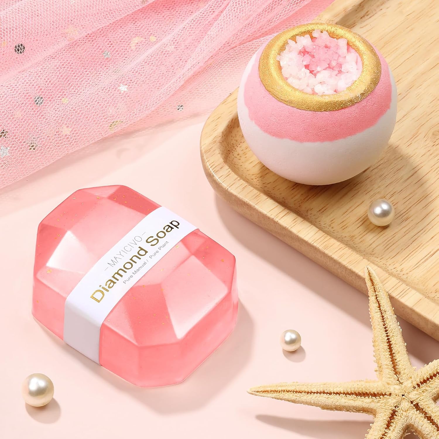 Birthday Gifts for Women Self Care Gifts Get Well Soon Gifts, Rose Relaxing Spa Gifts Basket Care Package W/ Luxury Flannel Blanket, Unique Valentines Day Gifts for Her Mom Friend Daughter Sister Wife