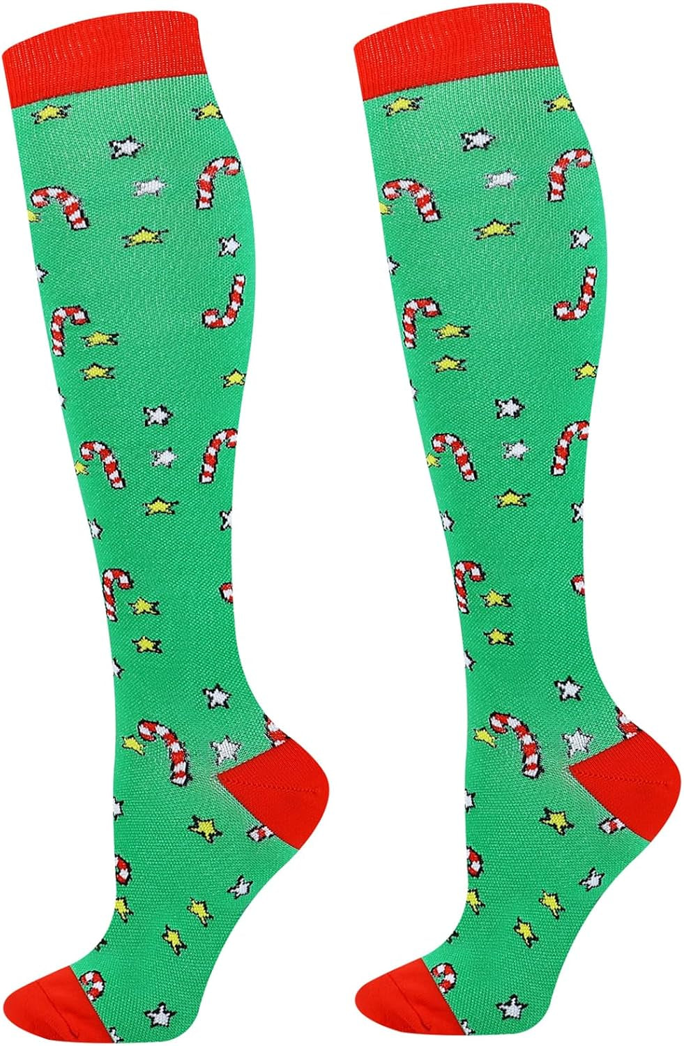 Junely Compression Socks for Women Knee High Festival Socks for Running Work Support Nurses Pregnancy Travel