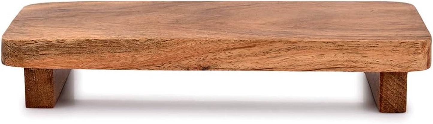 Display Stands Acacia Wood Modern Farmhouse Décor Displays Decorations for Rustic Home and Kitchen Décor (9" X 4" X 1.5")