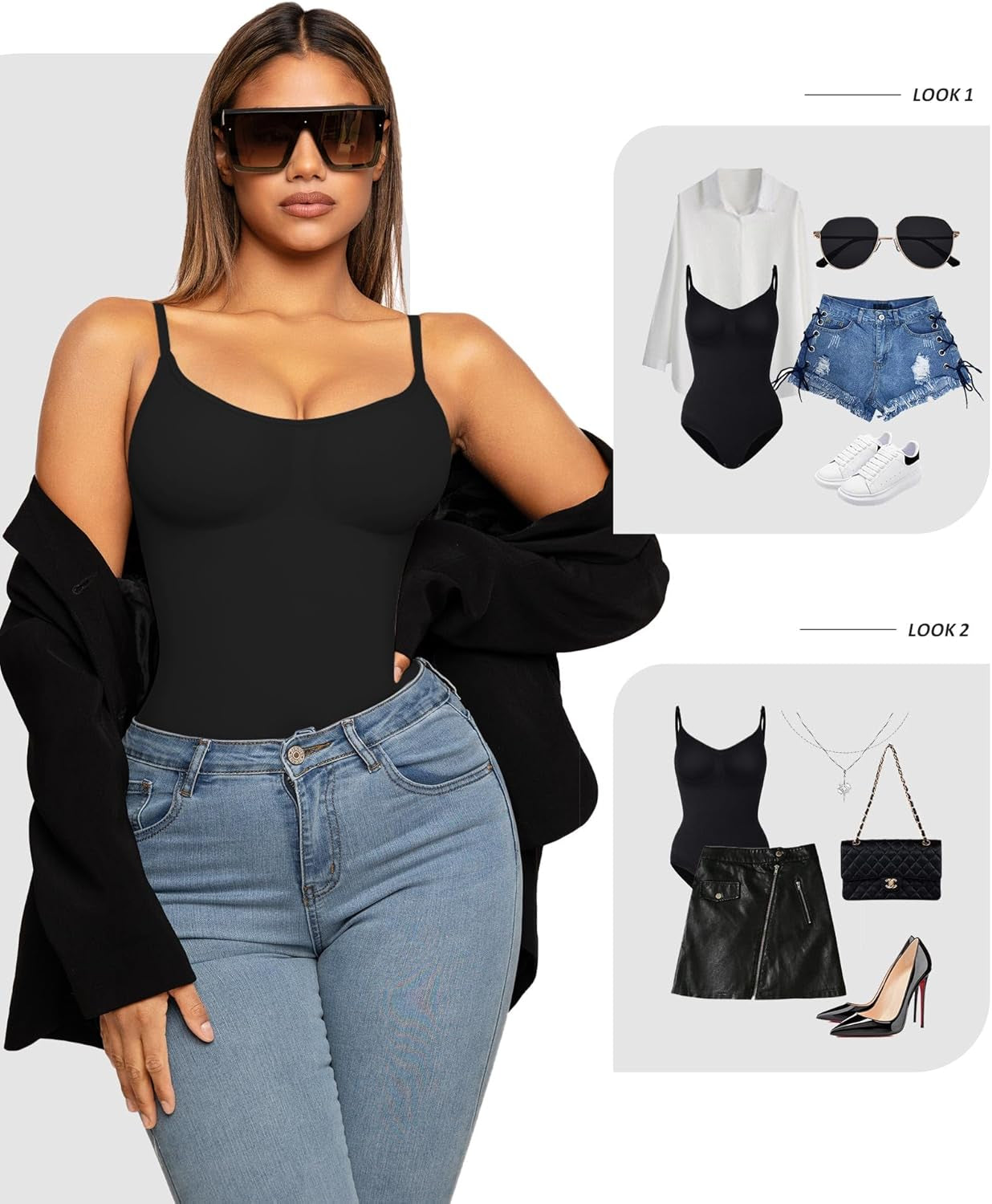 Shapewear Bodysuit Sculpting Tummy Control Body Shaper for Women Seamless plus Size Butt Lifting Shaper