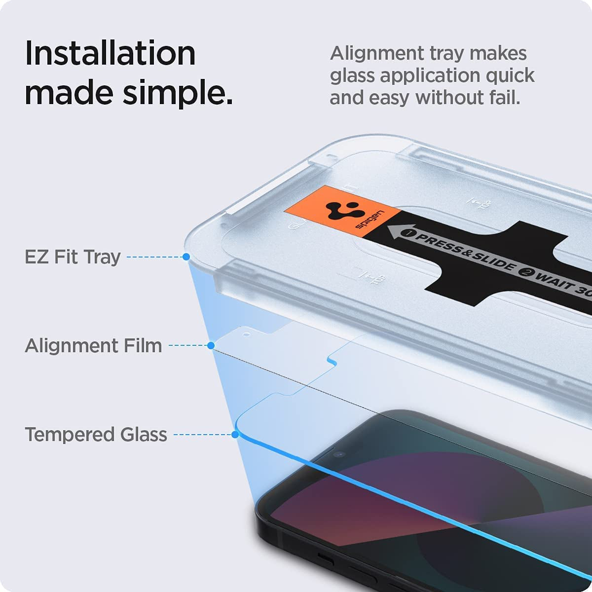 Tempered Glass Screen Protector [Glastr EZ FIT] Designed for Iphone 16E / Iphone 14 / Iphone 13 Pro/Iphone 13 [2 Pack]