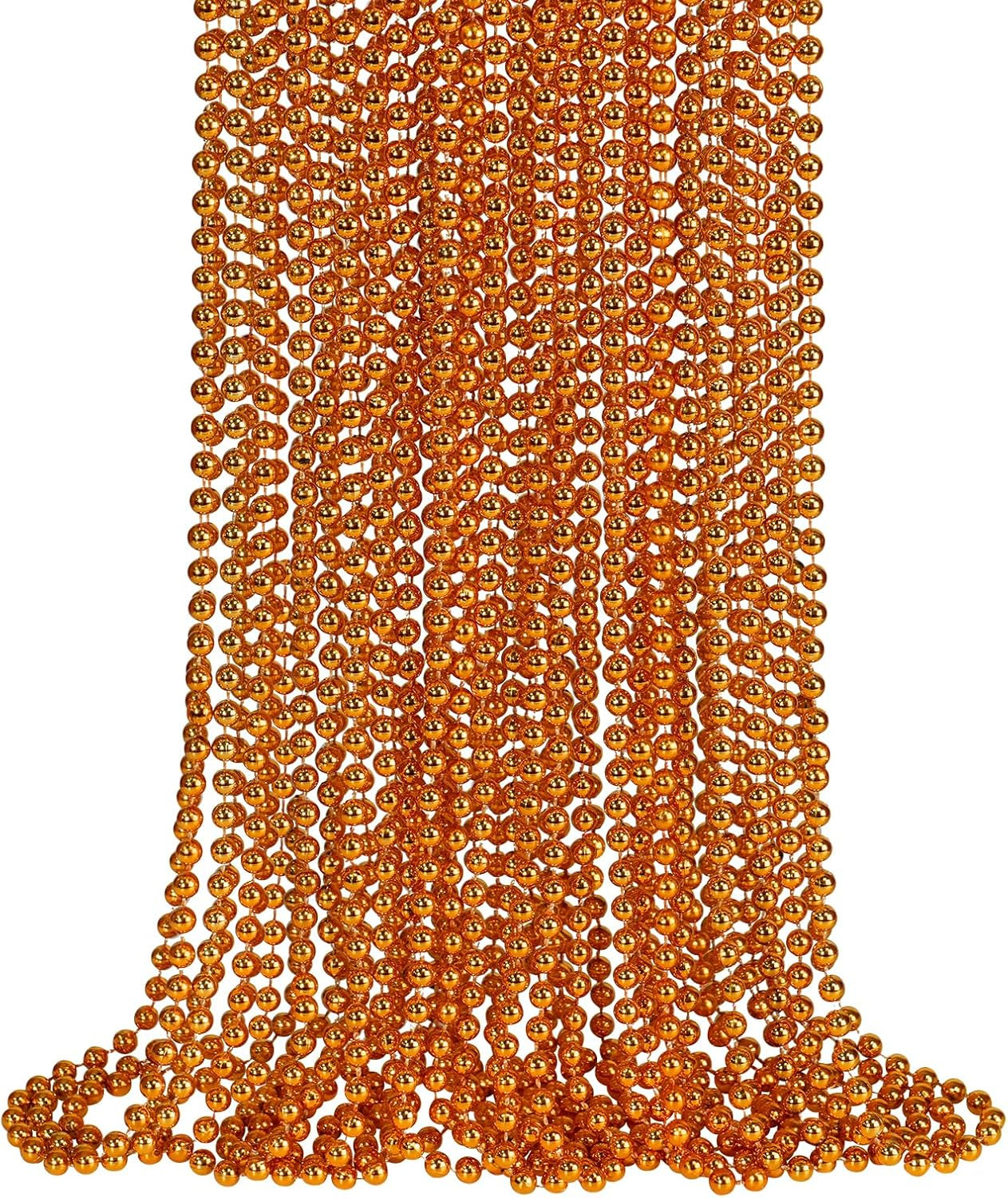24 PCS St. Patrick'S Day Bead Necklaces, Green Mardi Gras Christmas Beads, 33'' 7 Mm Green Bead Necklaces Green Party Beads for St. Patricks Day, Mardi Gras, Christmas, Carnival Party Favors