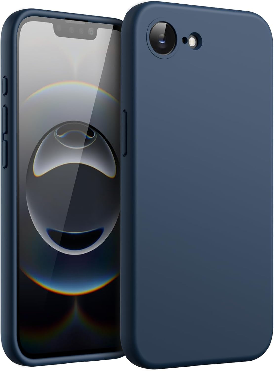 Liquid Silicone Case for Iphone 16E 6.1-Inch 2025, Silky Soft Touch Full-Body Protective Phone Case, Anti-Scratch Shockproof Cover with Microfiber Lining (Black) TRUCK DRIVER