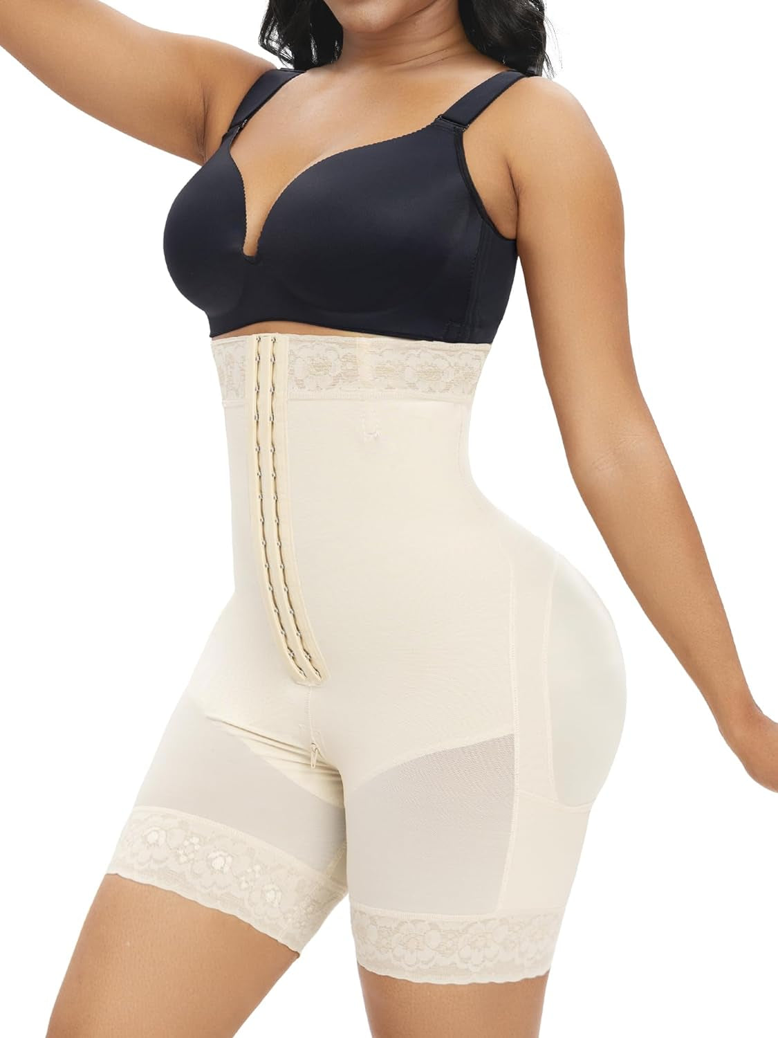 Tummy Control Shapewear for Women Fajas Colombianas Postparto Body Shaper Shorts Butt Lifter with Zipper Crotch