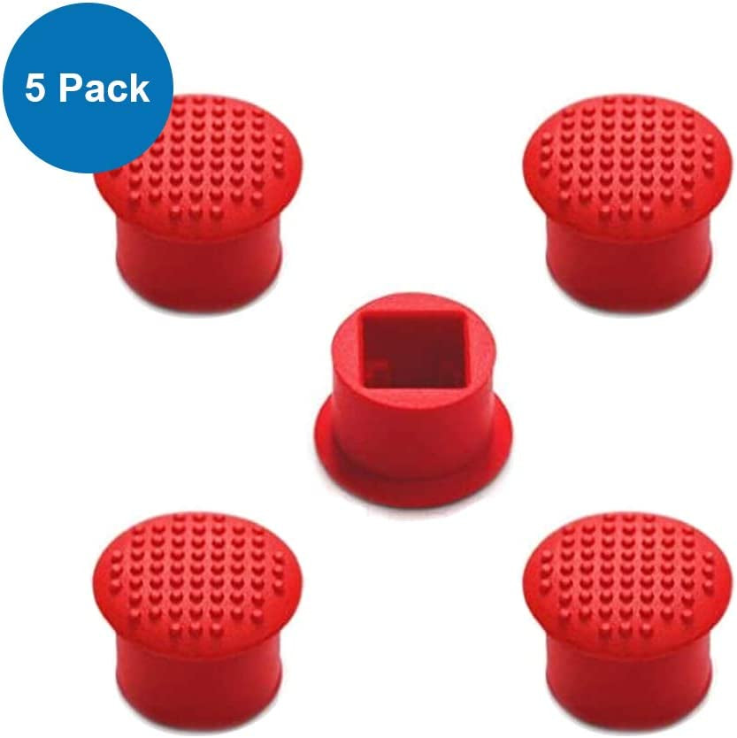 5 PCS Rubber Trackpoint Keyboard Mouse Red Cap with Soft Dome and Rim Laptop Pointer for Lenovo Thinkpad X/T/E / / L/P/Yoga Series