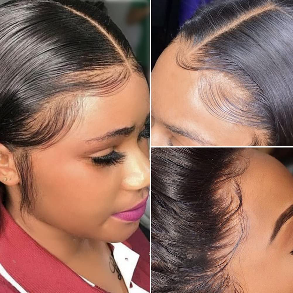 12 Inch 13X4 HD Lace Frontal Closure 100% Brazilian Virgin Human Hair Body Wave Ear to Ear Transparent Lace Frontal Pre Plucked with Baby Hair