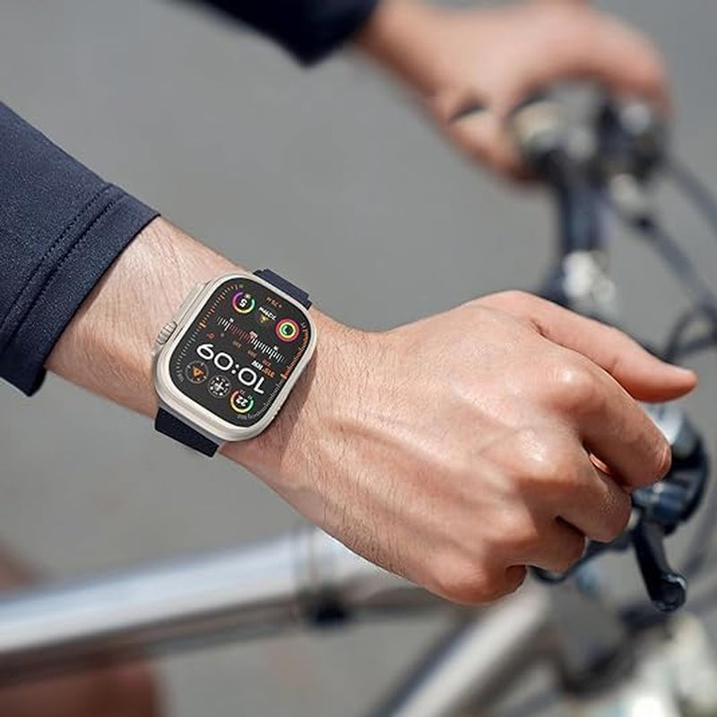 Alpine Loop Nylon Band - for Apple Watch Ultra 2/Ultra Band 42/44/45/46/49Mm, with Metal C-Hook Strap, Elastic and Adjustable, Compatible with Iwatch Ultra 2/Ultra/Se/Series 10 9 8 7 6 5 4 3 2 1