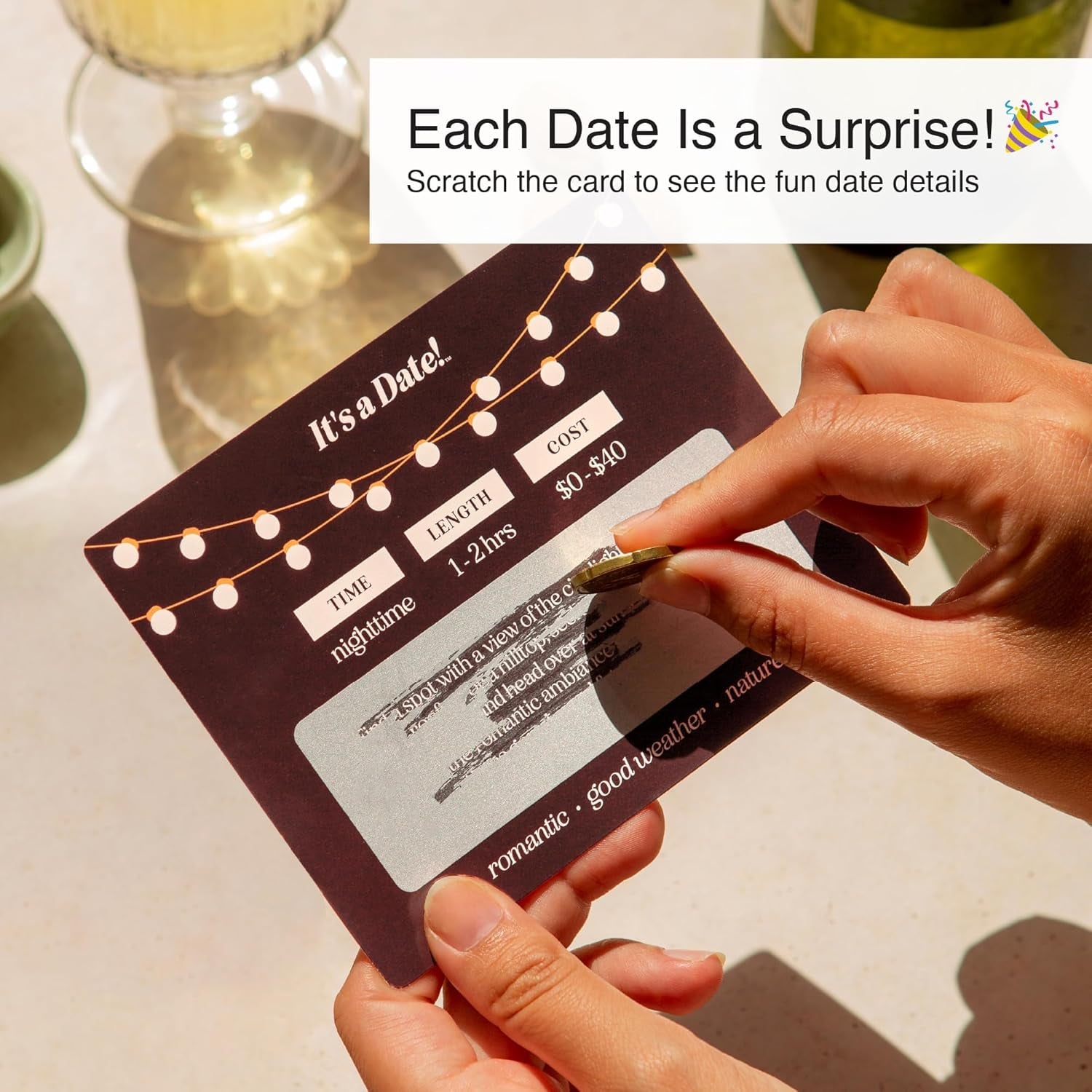 , 40 Fun and Romantic Scratch off Date Ideas for Him, Her, Girlfriend, Boyfriend, Wife, or Husband, Perfect for Date Night, Couples Gift for Valentine'S Day, Anniversaries, and Birthdays