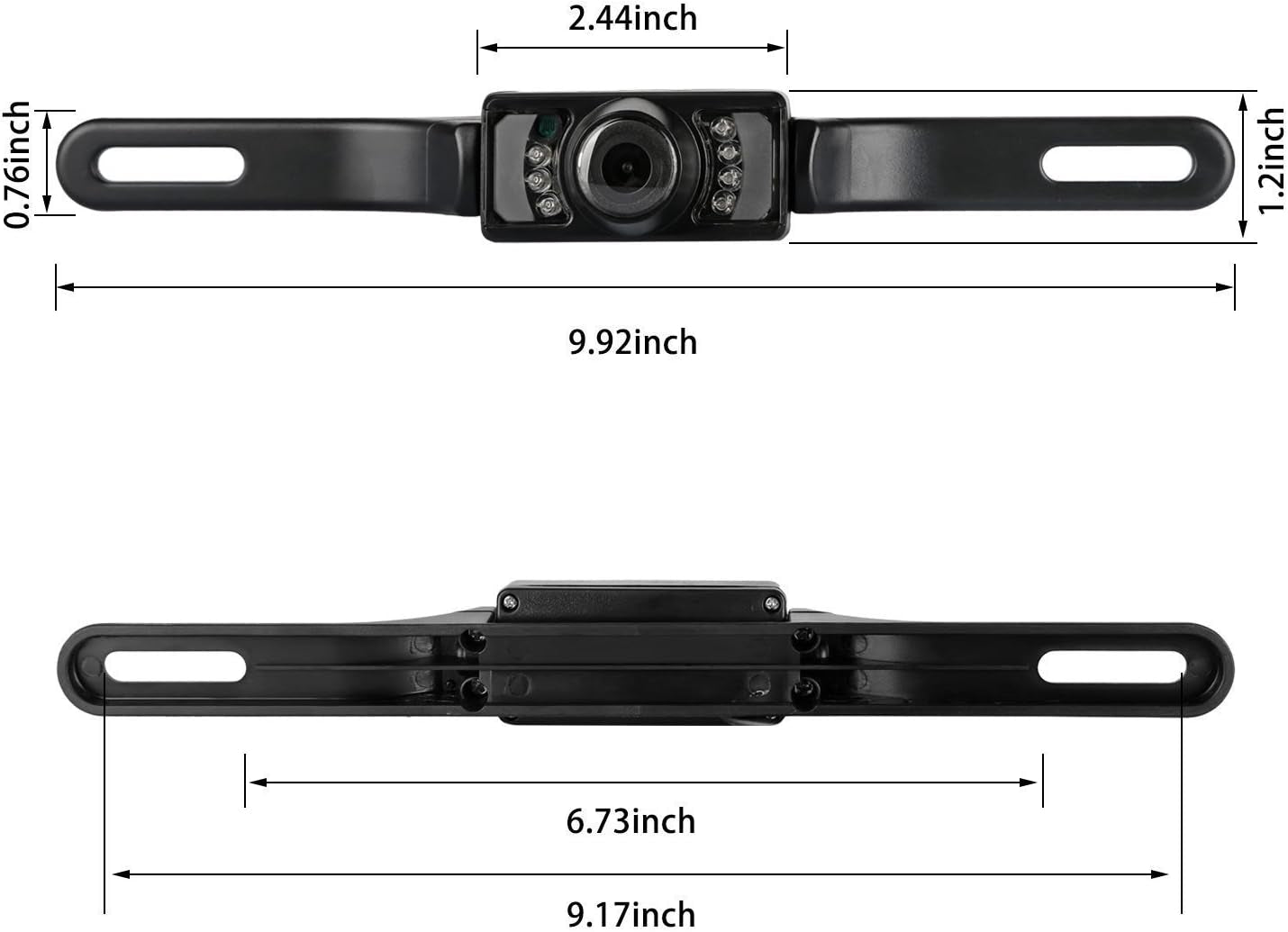 Car Backup Camera Car Rear View Camera,License Plate Reverse Backup Camera Waterproof High Definition 170°Wide Viewing Angle with 7 Infrared Night Vision LED TRUCK DRIVER