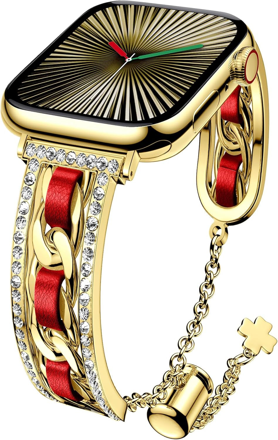 Stylish Compatible with Women Apple Watch Bands 41Mm 40Mm 38Mm 42Mm, Bling Pendants Charms Bracelet for Iwatch Series 10 9 8 7 6 5 4 3 2 1 SE Ultra