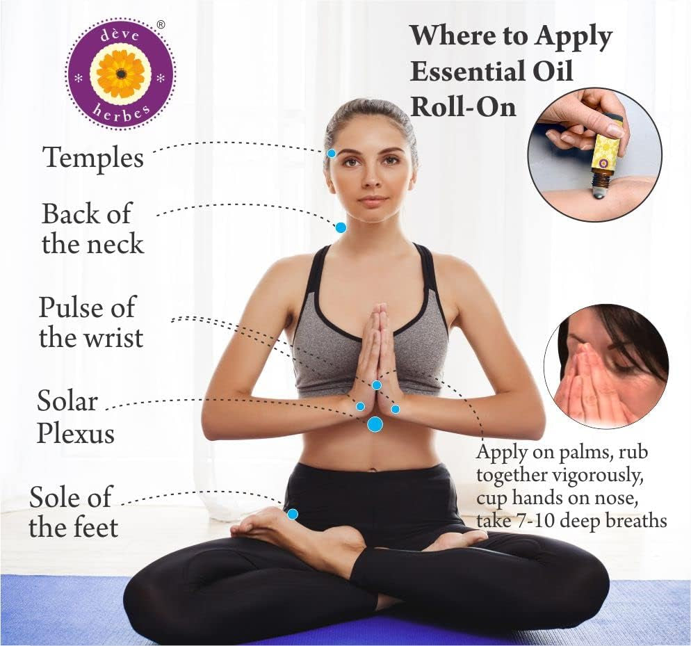 Lavender Essential Oil (Lavandula Angustifolia) Pre Diluted Ready to Use Roll-On Blend for Aromatherapy and Topical Skin Application for Kids and Adults 10Ml (0.33 Oz) TLBH