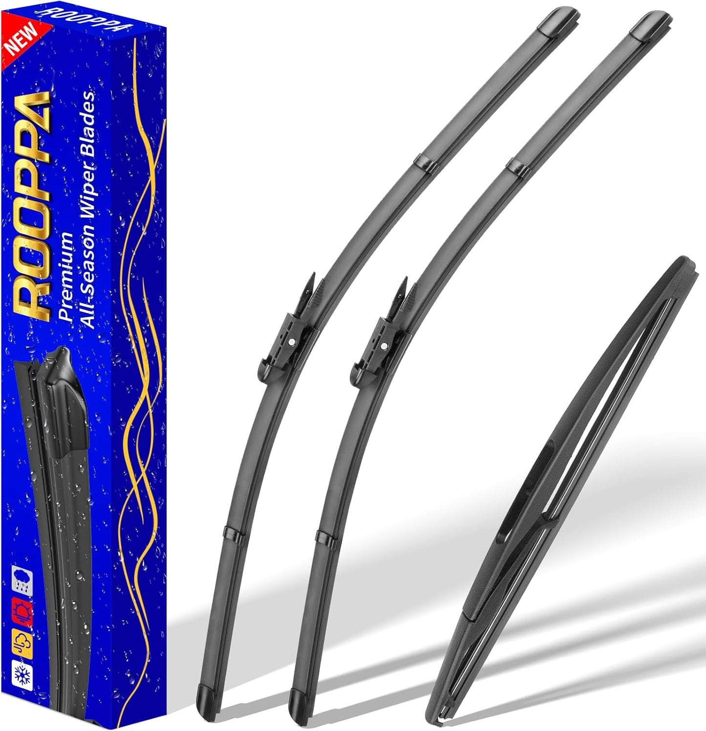 3 Wipers Replacement for 2012-2016 Honda CRV CR-V, Windshield Wiper Blades Original Equipment Replacement - 26"/16"/13" (Set of 3) U/J HOOK