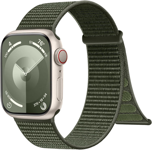 Compatible with Apple Watch Bands 40Mm 44Mm 45Mm 38Mm 41Mm 42Mm 46Mm 49Mm for Women Men, Adjustable Braided Sport Nylon Loop Straps for Iwatch Series 10/9/8/7/6/5/4/Se/Ultra