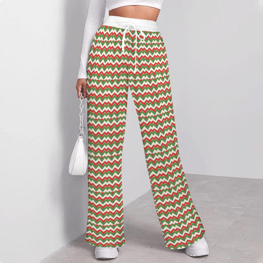 Xmas Chevron flared sweatpants