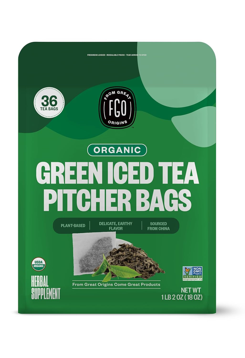 Organic Tulsi Holy Basil Tea, 100 Count, Eco-Conscious Herbal Tea Bags, Resealable Bag, Caffeine Free, Packaging May Vary (Pack of 1) TLBH