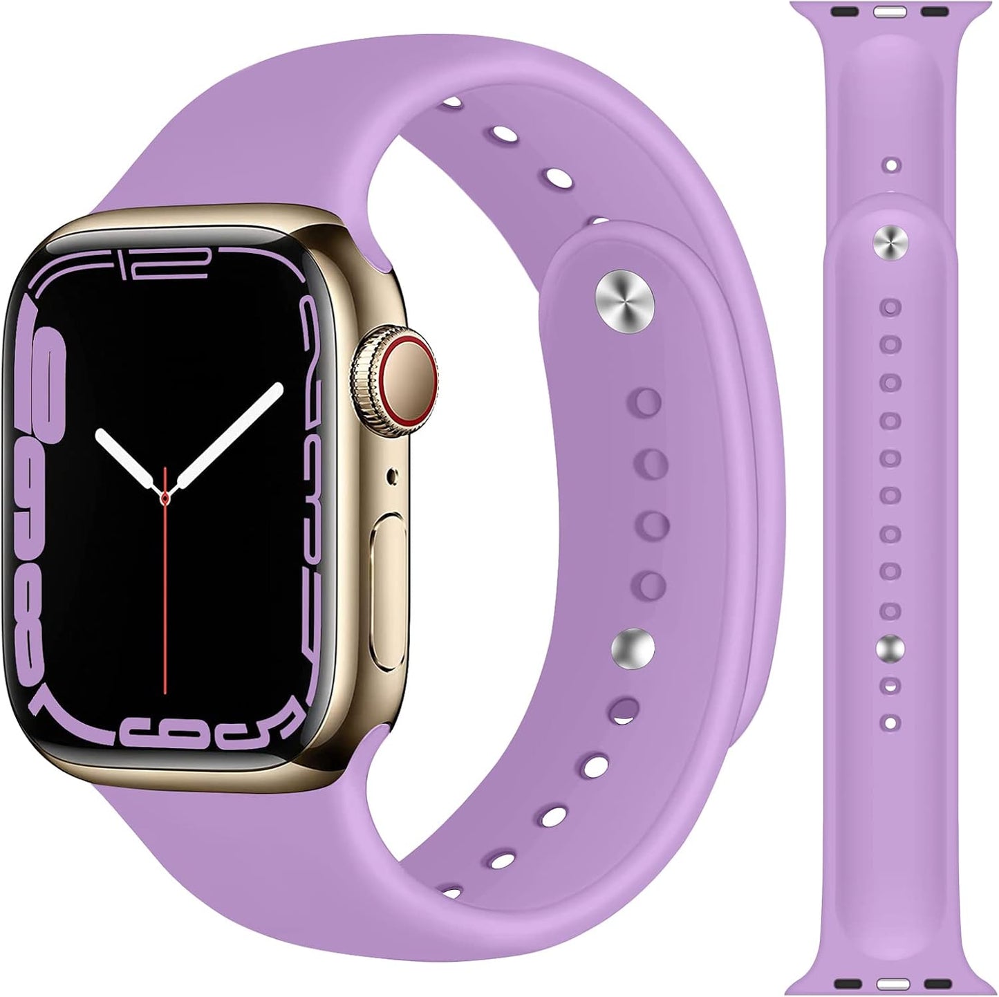 Sport Bands for Apple Watch Band 40Mm 44Mm 45Mm 49Mm 41Mm 38Mm 42Mm Women/Men,Soft Silicone Strap for Apple Watch Series 9,Ultra 2,8,Ultra,Se,7 6 5 4 3,Correa Iwatch Bands Wristband