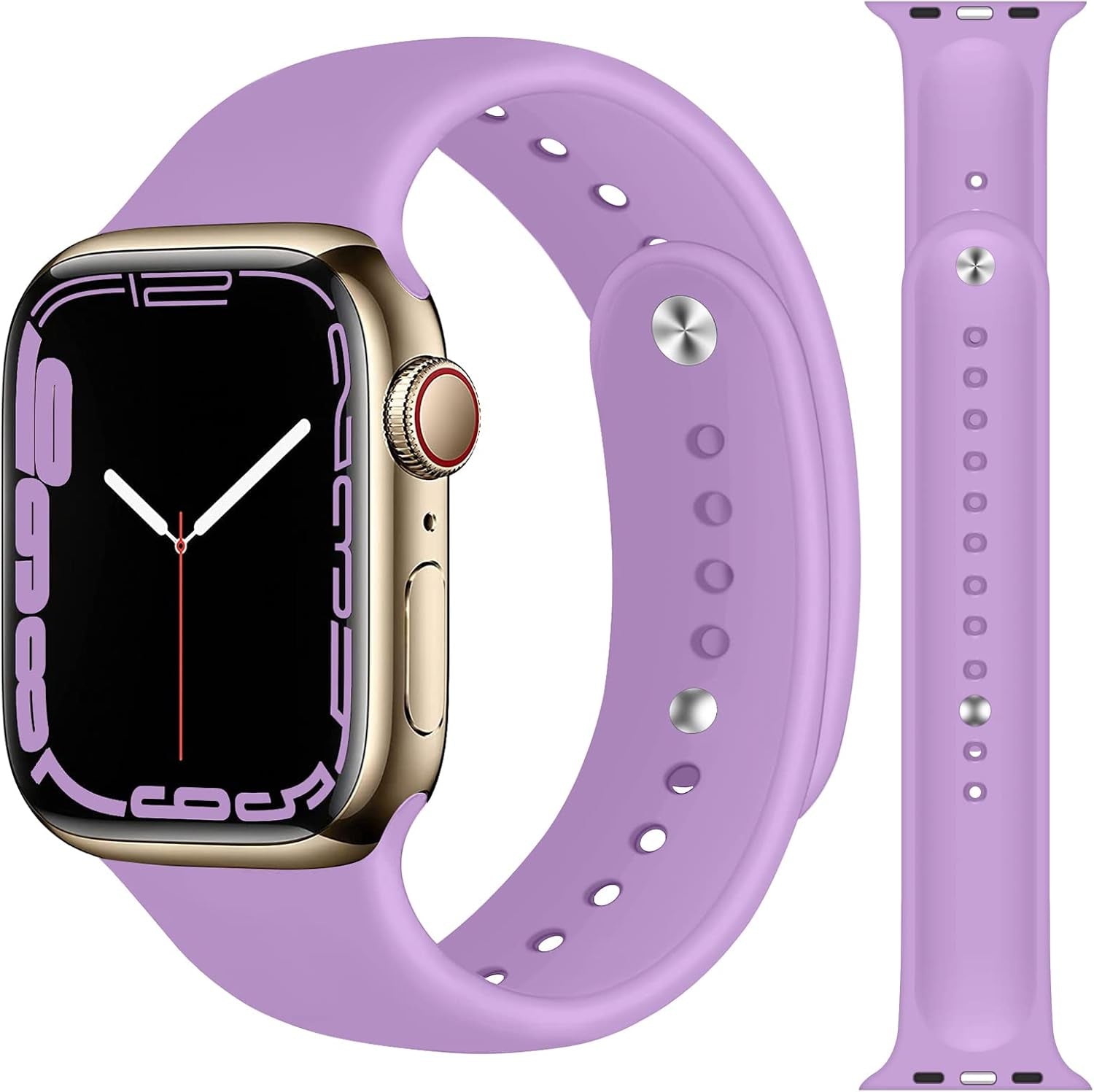 Sport Bands for Apple Watch Band 40Mm 44Mm 45Mm 49Mm 41Mm 38Mm 42Mm Women/Men,Soft Silicone Strap for Apple Watch Series 9,Ultra 2,8,Ultra,Se,7 6 5 4 3,Correa Iwatch Bands Wristband