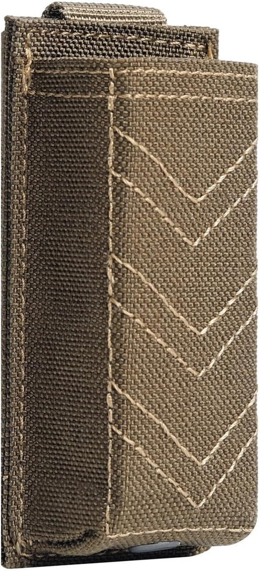 Single/Double Pistol Magazine Pouch W/Belt/Molle Snap Strap 9Mm Mag Holster W/Quick Release Insert Open Top Mag Retention Case Nylon Mag Holder for Battle Belt Duty Vest Chest Rig