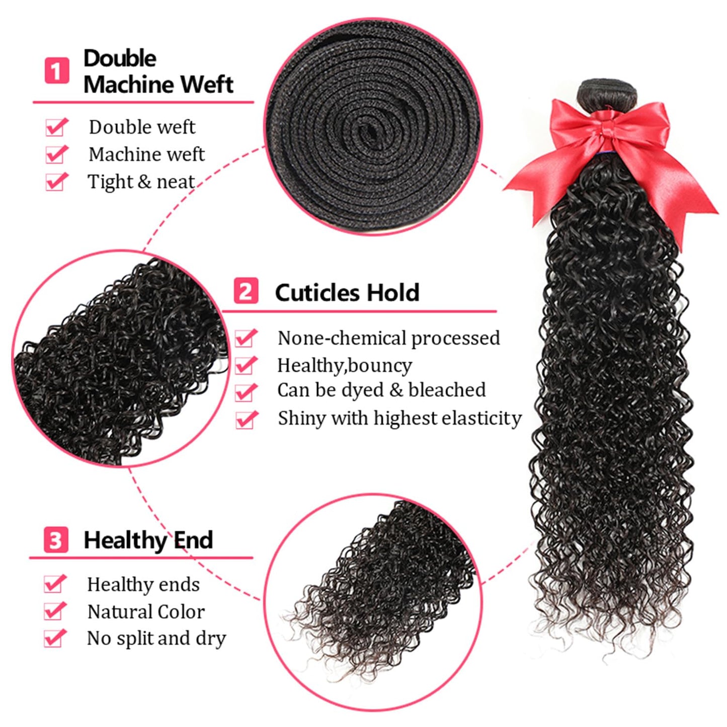 Curly Bundles Human Hair 22 24 26 Inch 100% Brazilian Kinky Curly Human Hair Bundles 12A Unprocessed Virgin Curly Weave Bundles Human Hair 3 Bundles Deals Natural Black