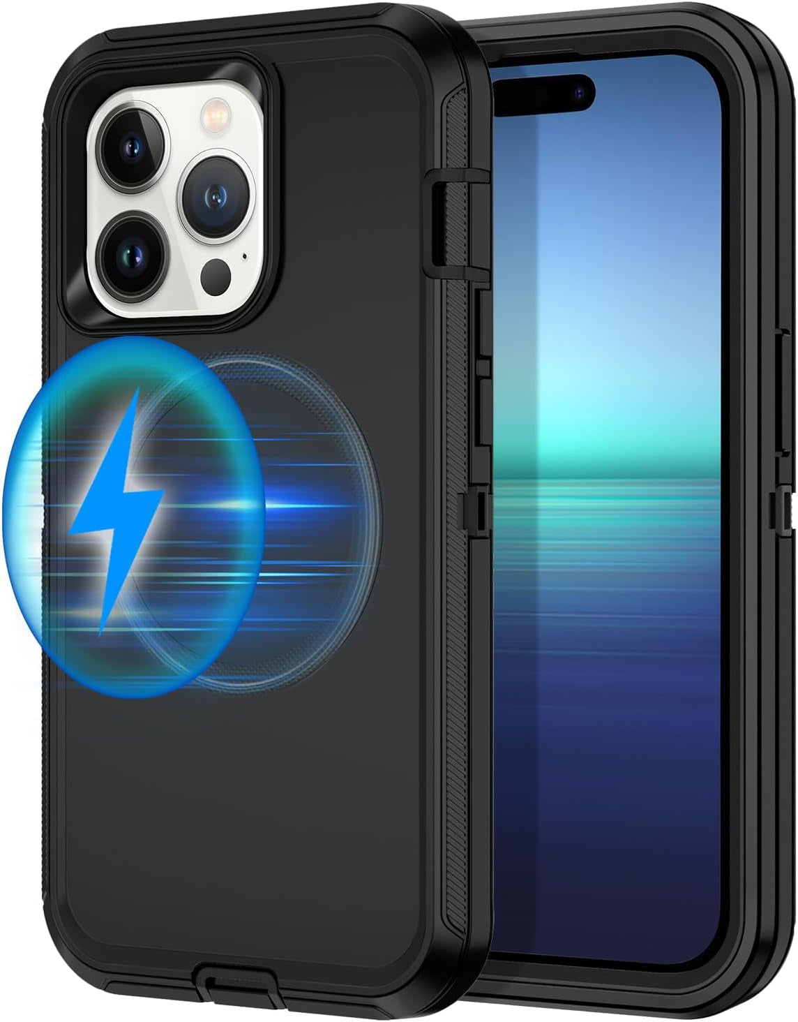 For Iphone 16E Case [Compatible with Magsafe] Shockproof 3-Layer Full Body Protection [Without Screen Protector] Rugged Heavy Duty Cover Case for Apple Iphone 16E 6.1",Turquoise