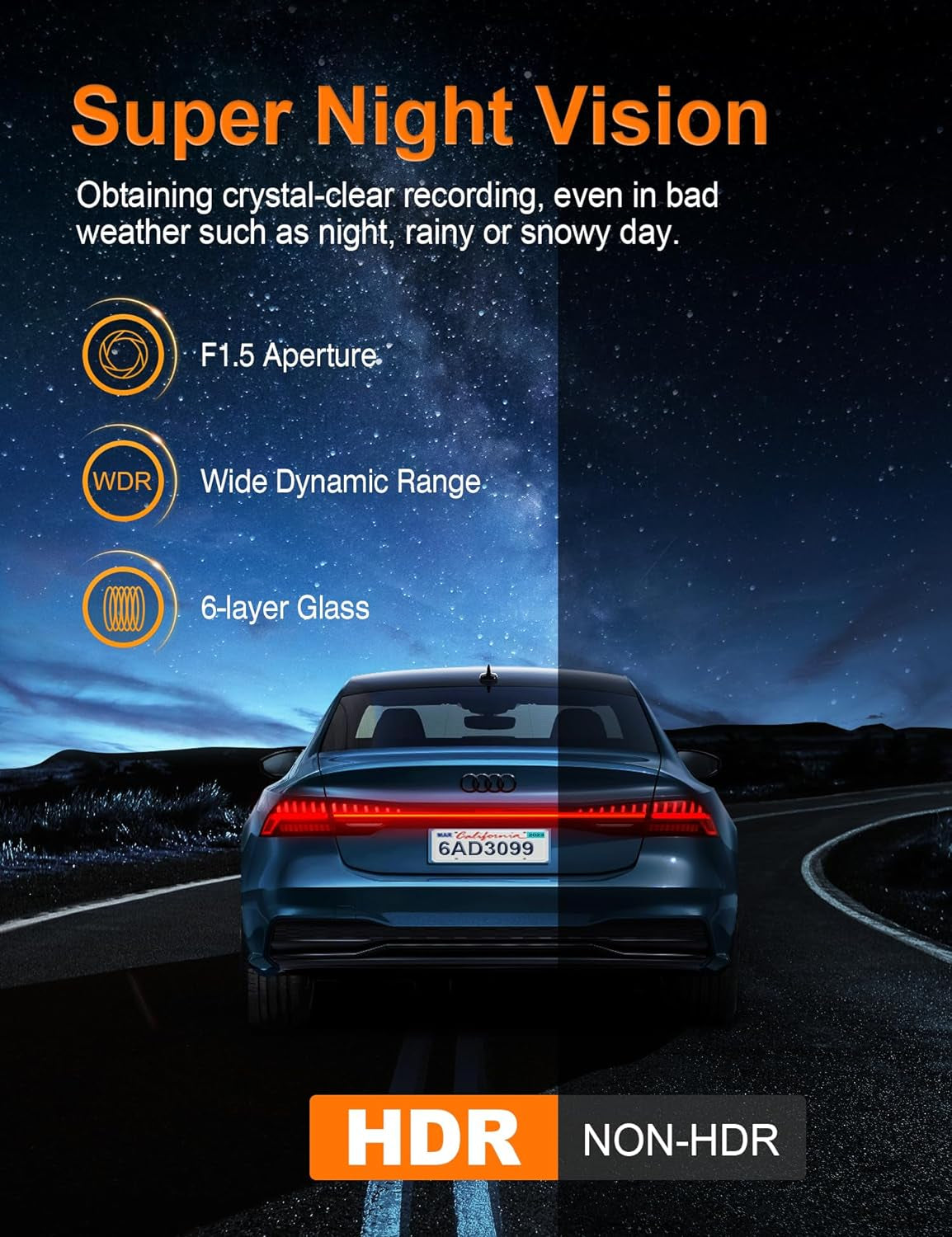 Dash Cam 4K with Touch Screen, Built-In 5G Wifi, Free 64GB Card, Dash Camera for Cars with App, Car Camera, Dashcams for Cars, 24 Hours Parking Monitor, Night Vision, Loop Recording