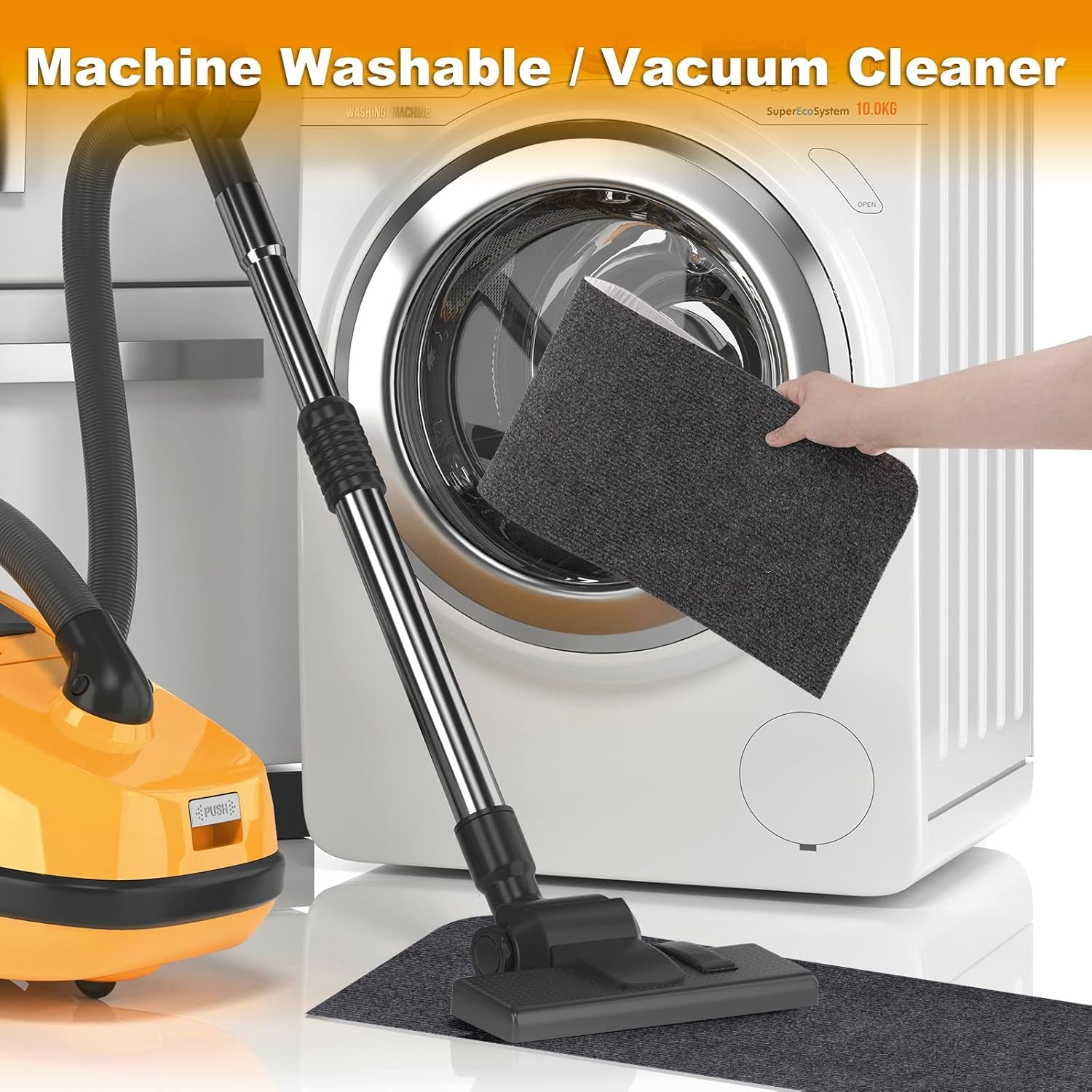 8X30In 15PCS Non-Slip Stair Treads Carpet, Self-Adhesive Stair Treads for Wooden Steps, Indoor Safety Staircase Step Treads, anti Slip Stair Runner Mats for Elders, Kids and Dogs (Dark Grey)