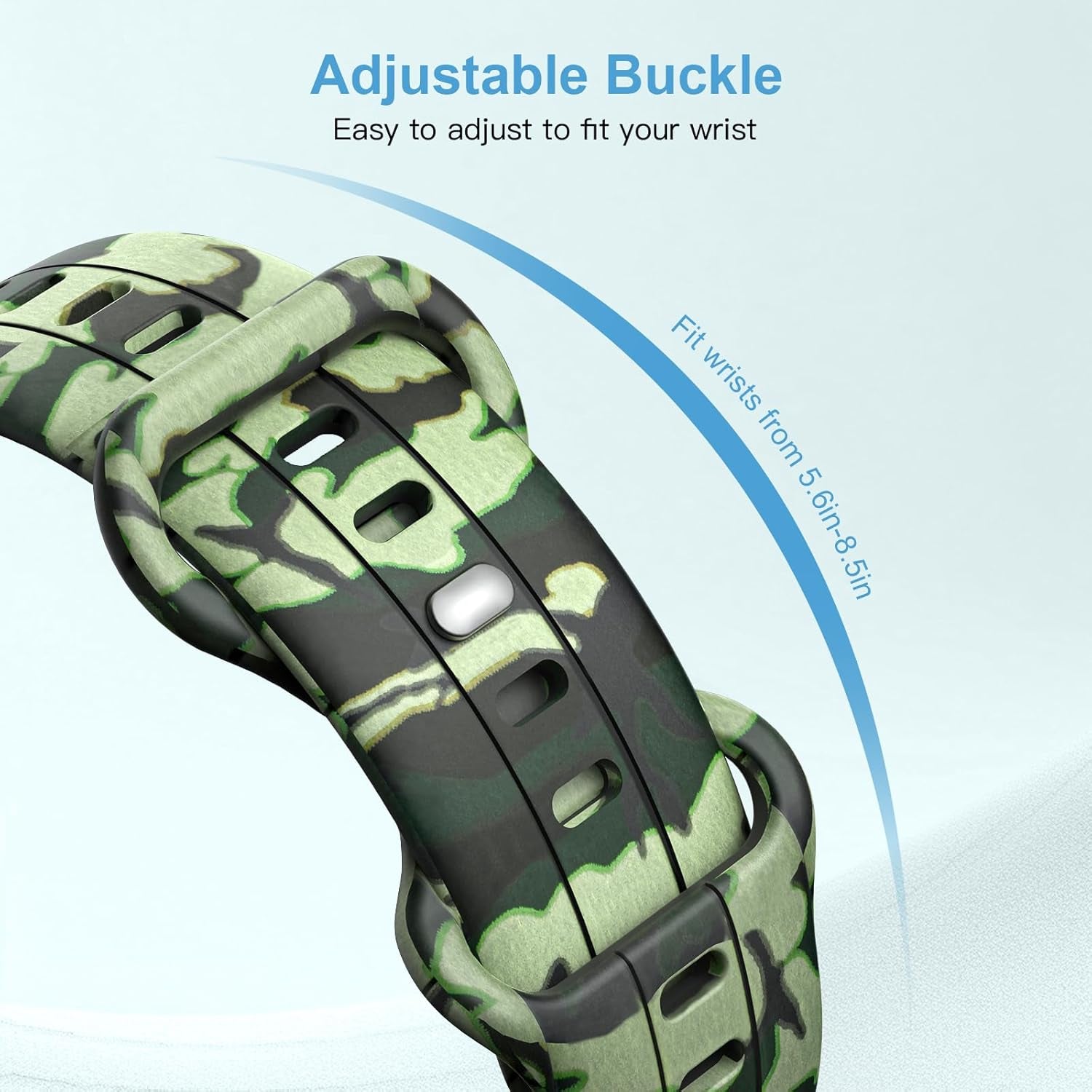 Band Compatible with Apple Watch 42/44/45/46/49Mm Women Men,Fashion Wild Camouflage Pattern Wristband Replacement Sport Strap for Iwatch Ultra 2 Series 10 9 8 7 6 5 4 3 2 1 Se,Camouflage Green