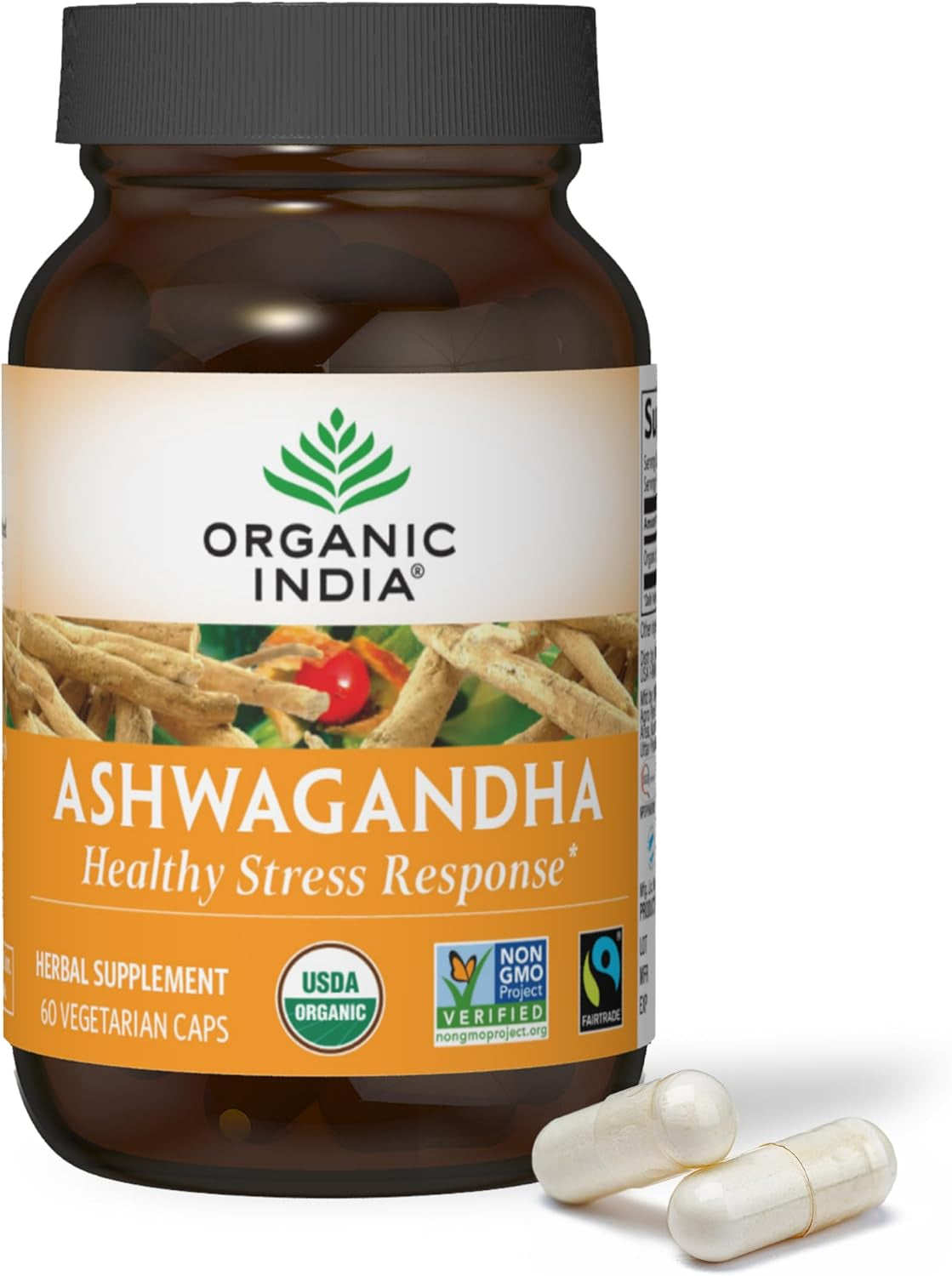 Ashwagandha Capsules - Organic Ashwagandha Supplement - Vegan Ashwagandha Root, Gluten-Free, Kosher, Non-Gmo, Supports Stress Relief, Energy, and Sleep - 90 Capsules TLBH