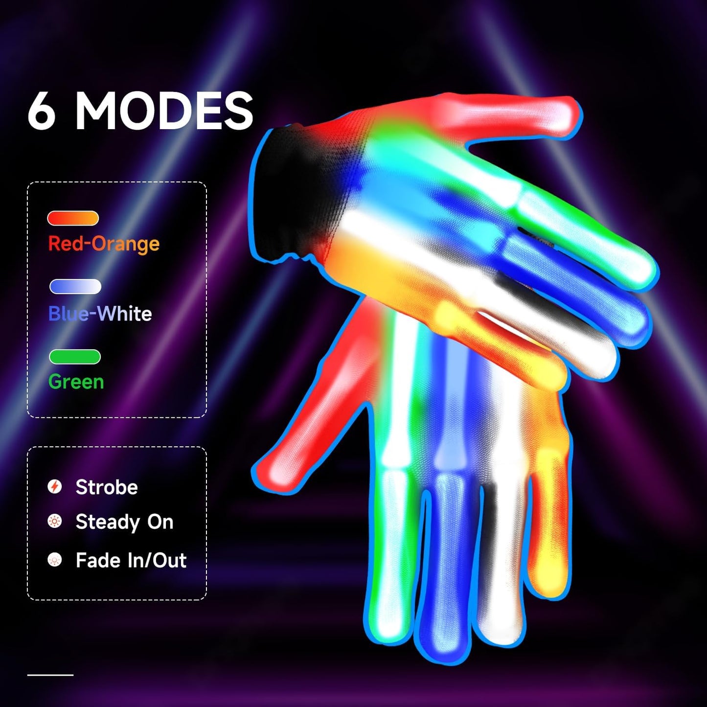 Halloween Light up Mask,Led Purge Mask with Gloves,Scary Cool Teen Halloween Costumes Mask for Women Kids Boys