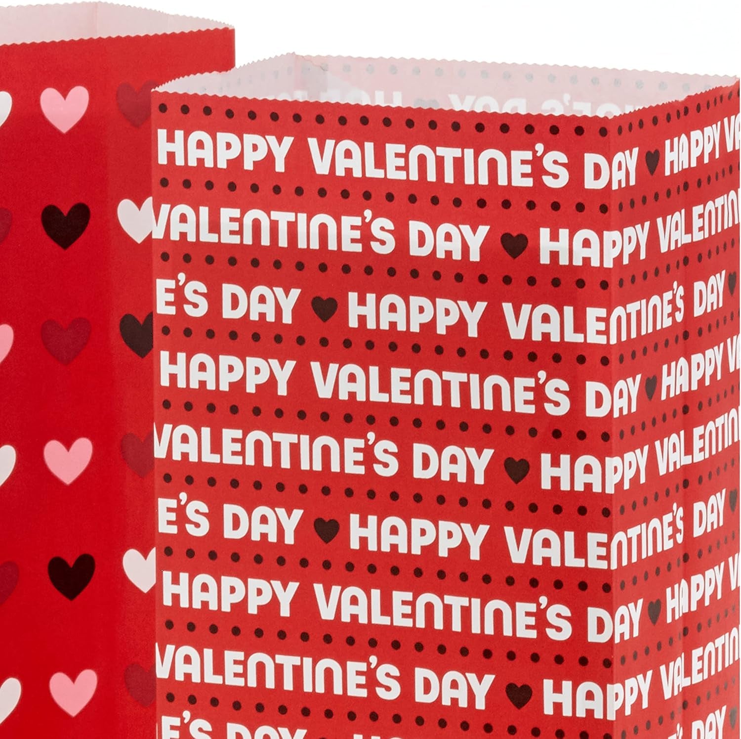 Valentine'S Day Paper Treat Sacks (30 Bags: Happy Valentine'S Day, Hearts) for Classroom Parties, Valentines, Kids, Coworkers