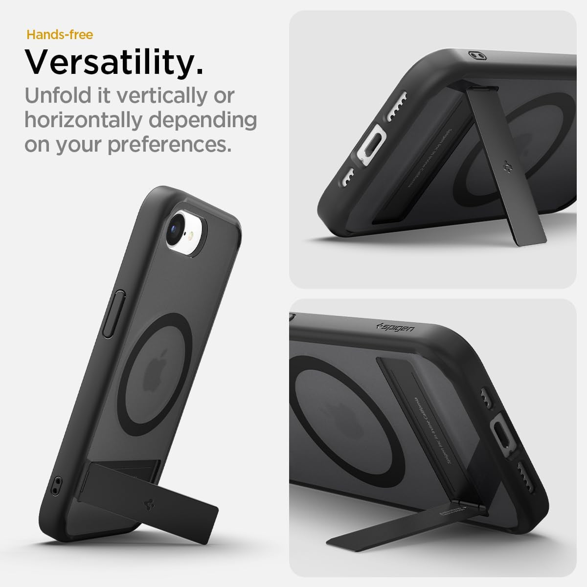 for Iphone 16E Case, Ultra Hybrid S Magfit [Compatible with Magsafe Accessories] [Anti-Yellowing] [Kickstand] - Frost Black