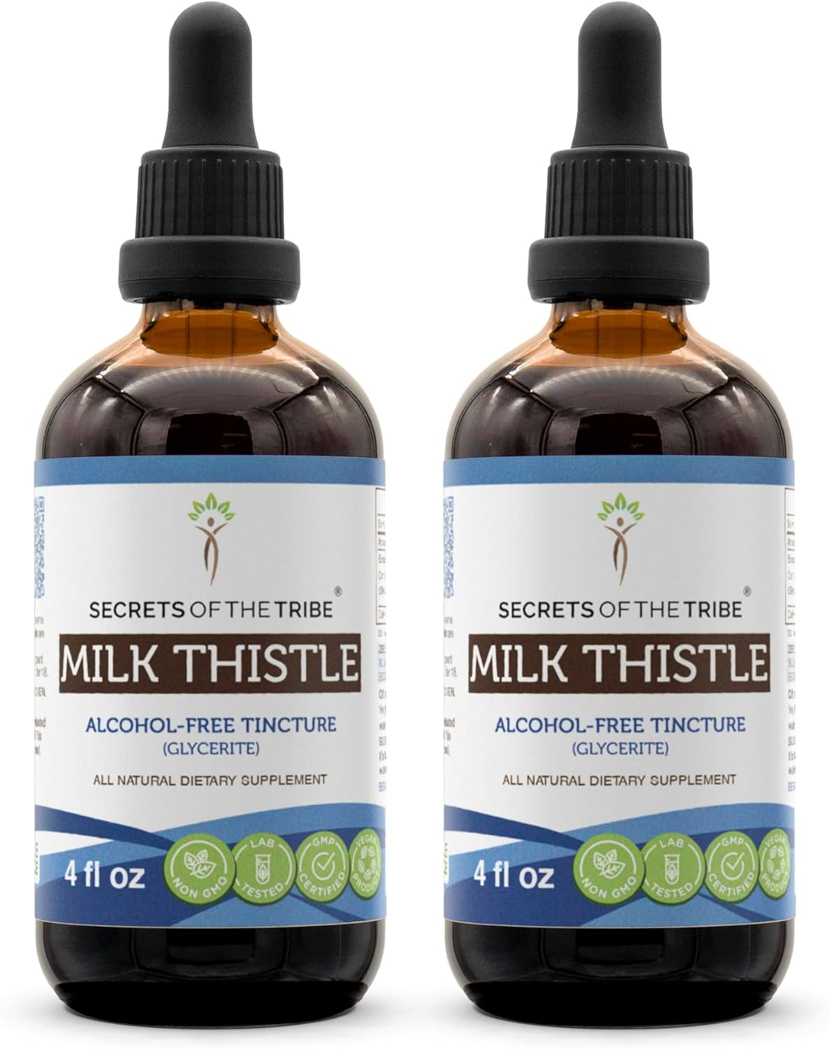 Milk Thistle Tincture Alcohol-Free Extract, High-Potency Herbal Drops, Tincture Made from Milk Thistle Silybum Marianum Liver Health 2X4 Oz TLBH