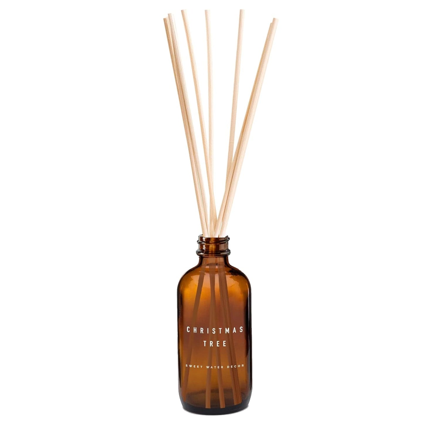 Christmas Tree Amber Reed Diffuser Set | Spruce, Pine Needles, Evergreen, and Spearmint Scented Diffusers for Home | Christmas Gift | Air Freshener | Essential Oils | Home Décor