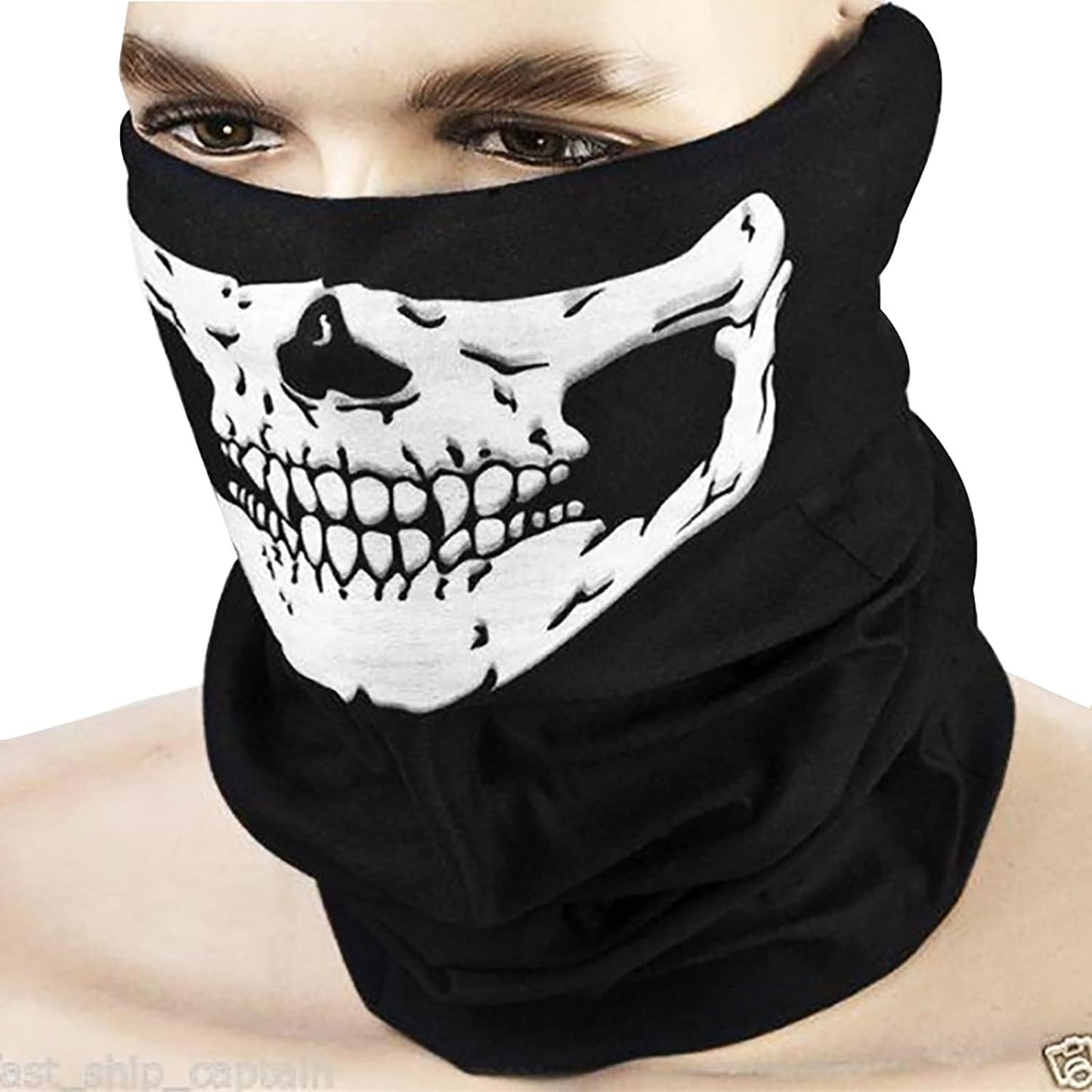 Halloween Skull Skeleton Mask Day of the Dead Skull Bandana Mask for Cosplay Masquerade Costume Party