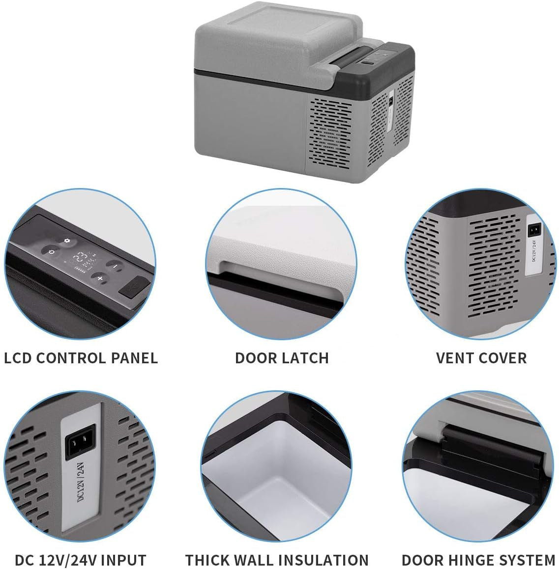 C12 Portable Freezer, 12 Volt Car Refrigerator, 13 Quart (12 Liter) Fast Cooling, 12/24V DC and 100-240V AC for Outdoor, Camping, RV, Truck, Boat TRUCK DRIVER