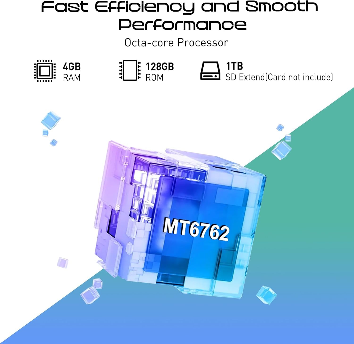Unlock Phone Mate 60,6.79 Inch HD+ Screen Smartphone,4G Dual SIM Cheap Mobile Phones 4GB+ 128GB Expanded 512G 5280Mah 21MP Camera T-Mobile Android Phone with Finger&Face Unlock Tech Blue