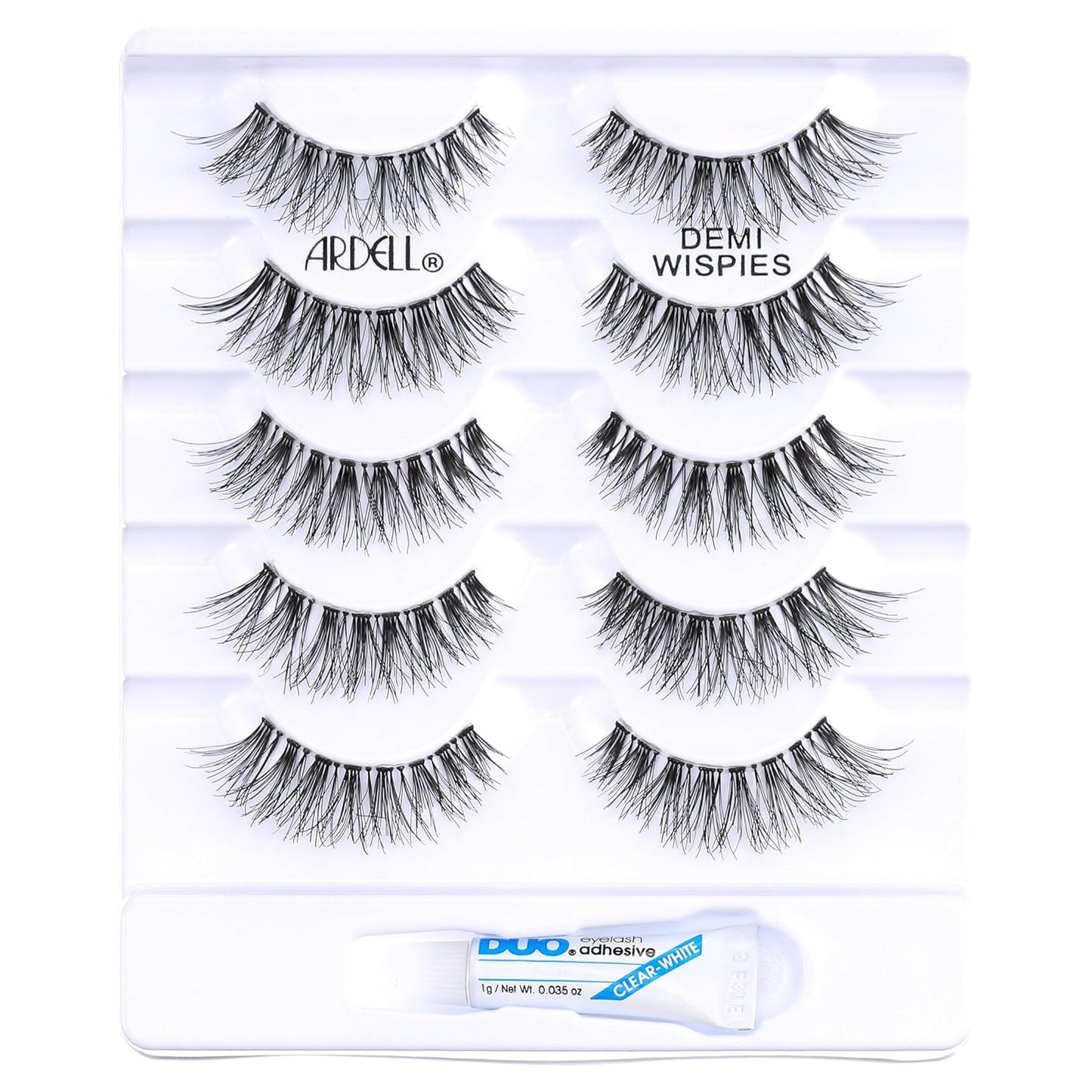 False Eyelashes Demi Wispies Black, 1 Pack (6 Pairs per Pack)