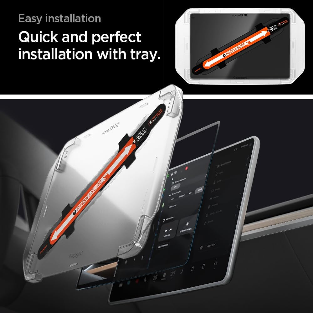 Tempered Glass Screen Protector [Glastr EZ FIT] Designed for Tesla Model 3 (2024) 15.4 Inch Dashboard Touchscreen - Matte/Anti Glare/Anti Finger Print